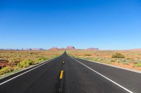 The Road towards monument valley Stock Photos