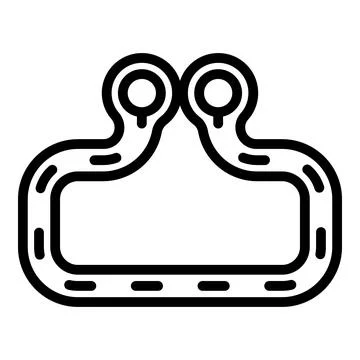 Road track icon outline vector. Racetrack circuit 스톡 일러스트