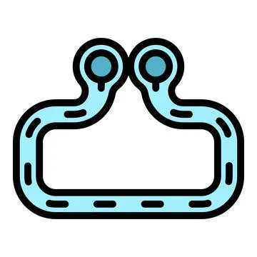 Road track icon vector flat Stock Illustration