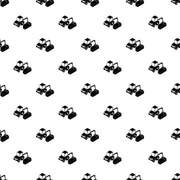 Road tractor pattern vector seamless Stock Illustration