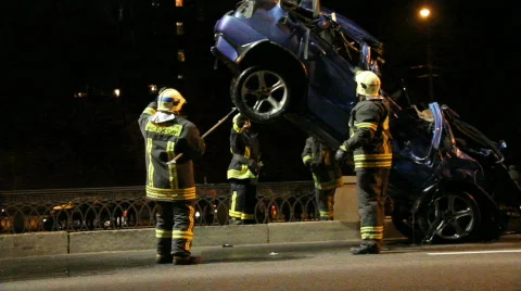 Road traffic accident Stock Footage