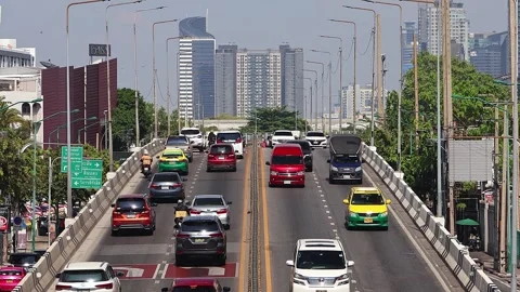 Road traffic in Bangkok. Stock Footage 277533890