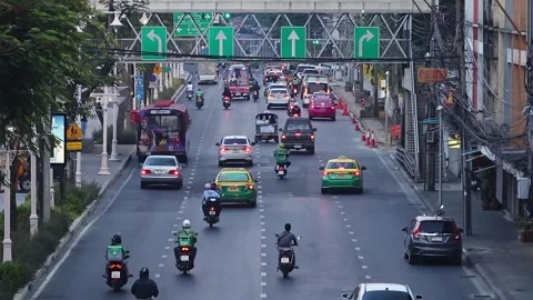 Road traffic in Bangkok. Stock Footage 277575229