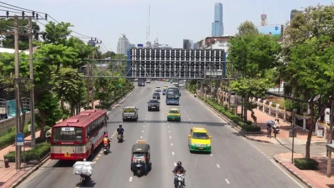 Road traffic in Bangkok. Stock Footage 277954983
