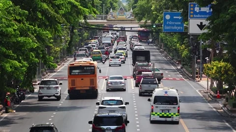 Road traffic in Bangkok. Stock Footage 277956243