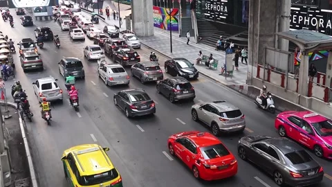 Road traffic in Bangkok. Stock Footage 278314837