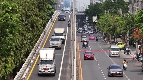 Road traffic in Bangkok. Stock Footage 278373765