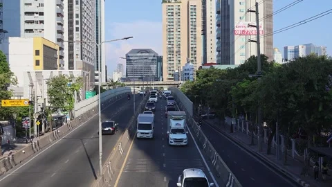 Road traffic in Bangkok. Stock Footage 283404019