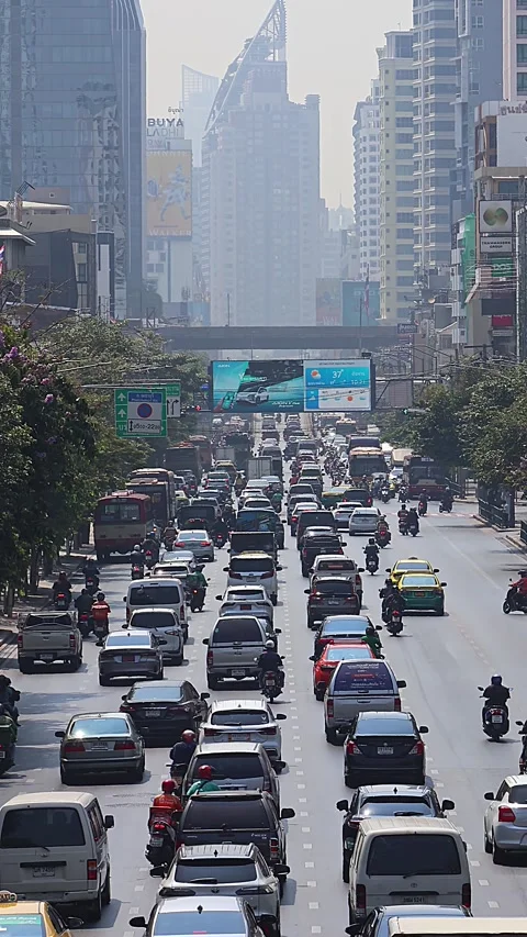 Road traffic in Bangkok. Stock Footage 283405229