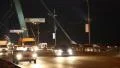 Road traffic on the bridge in nighttime (with stereo sound) HD Footage