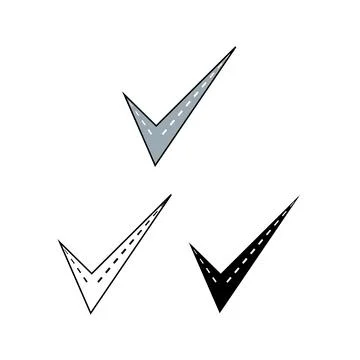 Road traffic checkmark Stock Illustration