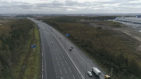 Road traffic on the highway Stock-Footage 89175370