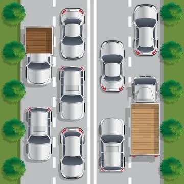 Road traffic. Stock Illustration