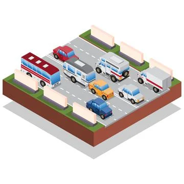 Road traffic. Stock Illustration