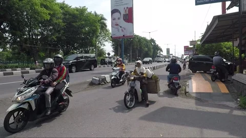 Road traffic, Java, Indonesia Stock Footage 150435358