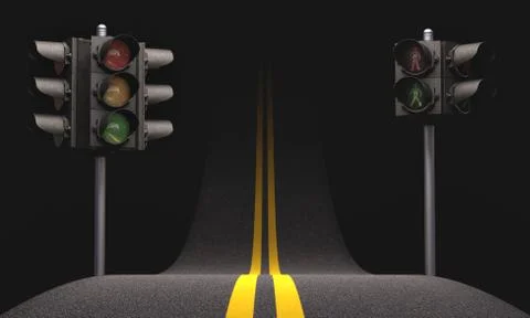 Road Traffic Light 스톡 일러스트