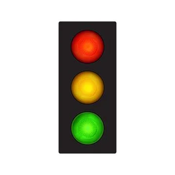 Road traffic light for traffic control design flat style vector illustration Stock Illustration