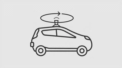 Road traffic line animation set 스톡 동영상 310295397