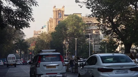 Road traffic in Mumbai. Stock Footage 270245803