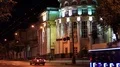 Road traffic near building of regional council in Vinnytsia city, Ukraine HD Footage