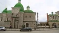 Road traffic near church of the Nativity of Christ, Ternopil, Ukraine HD Footage