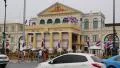 Road traffic near Thailand Ministry of defence in Bangkok HD Footage
