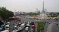 Road traffic near Victory Monument in Bangkok, Thailand HD Footage