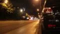 Road traffic night city timelapse, car leave red yellow traces HD Footage