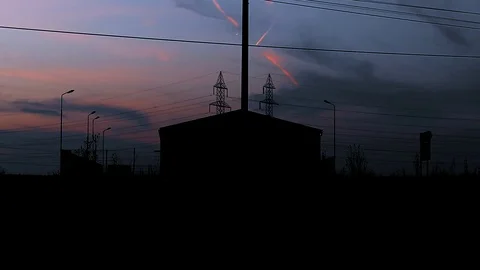 Road traffic at night Stock Footage 76442008