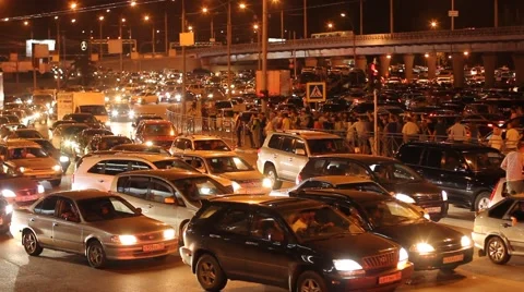 Road, a traffic nightmare. Stock Footage 64593147