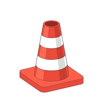 Road Traffic plastic Cone Stock Illustration