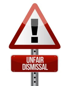 Road traffic sign with an unfair dismissal cost Stock Illustration
