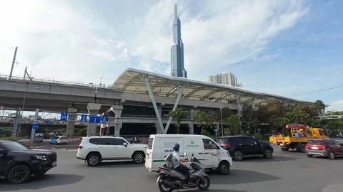 Road traffic on the streets of Ho Chi Minh City. Stock Footage 295888037