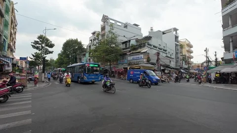 Road traffic at thу streets of Ho Chi Minh. Stock Footage 295880843