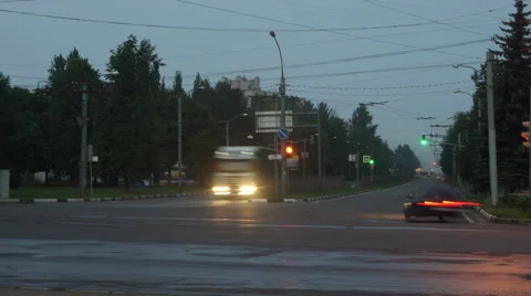 Road Traffic Time Lapse Video stock 65417654