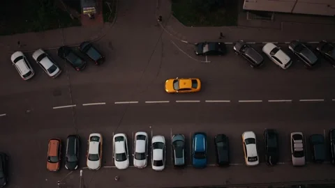 Road traffic top view Stock Footage 157700266