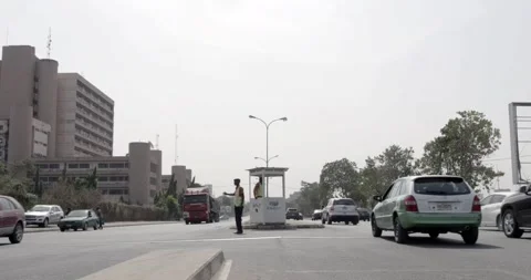 Road Traffic warder Stock Footage 230160195