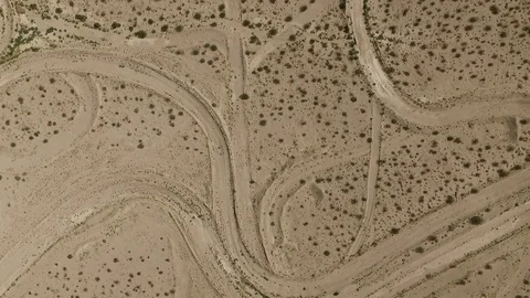 Off-road trails in the desert Stock Footage 88568459