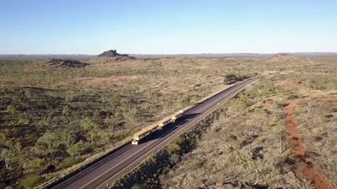 Road Train 4 Trailer Chillagoe Queensland 12 Stock Footage 160453596