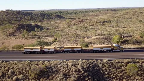 Road Train 4 Trailer Chillagoe Queensland 10 Stock Footage 160453671