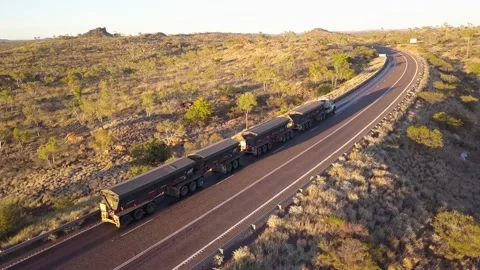 Road Train 4 Trailer Chillagoe Queensland 4 Stock Footage 160453739