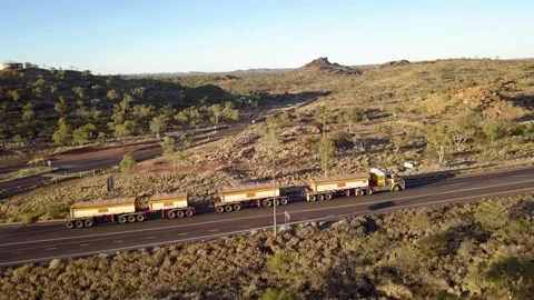 Road Train 4 Trailer Chillagoe Queensland 7 Stock Footage 160453781