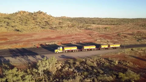 Road Train 4 Trailer Chillagoe Queensland 5 Stock Footage 160453783