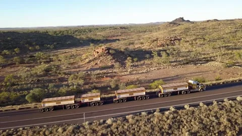 Road Train 4 Trailer Chillagoe Queensland 8 Stock Footage 160453793