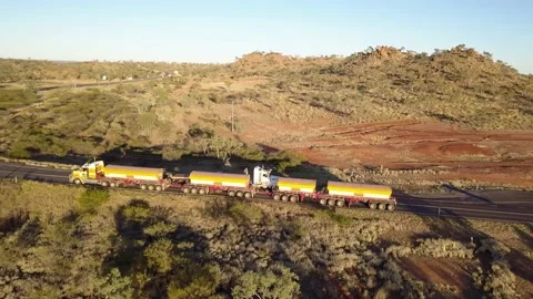 Road Train 4 Trailer Chillagoe Queensland 6 Stock Footage 160453814