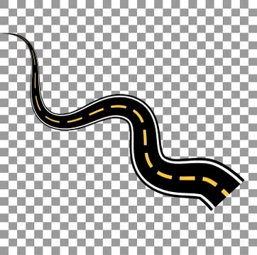 Road on transparent plaid background vector illustration Illustrazione stock