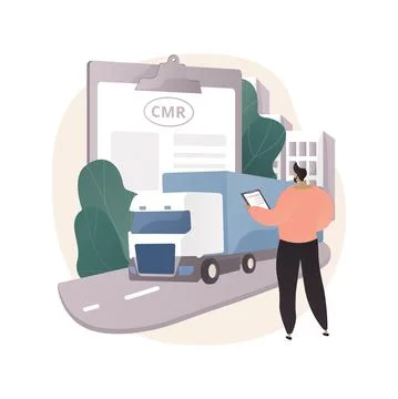 Road transport documents abstract concept vector illustration. Stock Illustration