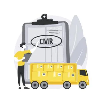 Road transport documents abstract concept vector illustration. Stock Illustration