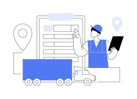 Road transport documents abstract concept vector illustration. イラスト素材