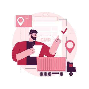 Road transport documents abstract concept vector illustration. Stock Illustration